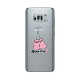 Bring It On Breast Cancer Awareness Boxing Clear Phone Case