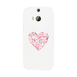 Pink Ribbon Heart White Phone Case