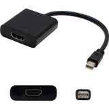 AddOn 5-Pack of 8in Mini-DisplayPort Male to HDMI Female Black Active Adapter Cables