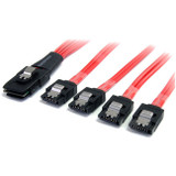 StarTech.com 1m Serial Attached SCSI SAS Cable - SFF-8087 to 4x Latching SATA