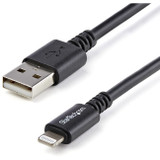 StarTech.com 3m (10ft) Long Black Apple 8-pin Lightning Connector to USB Cable for iPhone / iPod / iPad