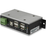 StarTech.com 4 Port Industrial USB Hub - USB 2.0 - 15kV ESD Protection - Surface Mount or DIN Rail Rackmount USB Hub - Metal Housing