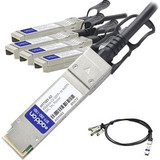 AddOn IBM 49Y7889 Compatible TAA Compliant 40GBase-CU QSFP+ to 4xSFP+ Direct Attach Cable (Passive Twinax, 5m)