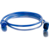 C2G 6ft 18AWG Power Cord (IEC320C14 to IEC320C13) - Blue