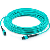 AddOn 8m MPO (Female) to MPO (Female) 12-strand Aqua OM4 Crossover Fiber OFNR (Riser-Rated) Patch Cable