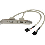 StarTech.com 2 Port USB A Female Slot Plate Adapter