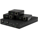 StarTech.com 3 Port HDBaseT Extender Kit with 3 Receivers - 1x3 HDMI over CAT5 Splitter - 1-to-3 HDBaseT Distribution System - Up to 4K