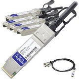 AddOn IBM 49Y7888 Compatible TAA Compliant 40GBase-CU QSFP+ to 4xSFP+ Direct Attach Cable (Passive Twinax, 5m)