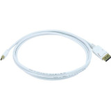 Monoprice 6ft 32AWG Mini DisplayPort to DisplayPort Cable - White