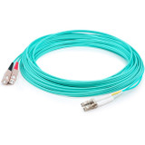 AddOn 4m LC (Male) to SC (Male) Aqua OM3 Duplex Fiber OFNR (Riser-Rated) Patch Cable