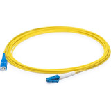 AddOn 1m LC (Male) to SC (Male) Yellow OS1 Simplex Fiber OFNR (Riser-Rated) Patch Cable