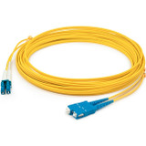 AddOn 5m ASC (Male) to LC (Male) Yellow OS1 Duplex Fiber OFNR (Riser-Rated) Patch Cable