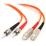StarTech.com 2m Fiber Optic Cable - Multimode Duplex 62.5/125 - LSZH - ST /SC - OM1 - ST to SC Fiber Patch Cable