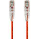 Monoprice SlimRun Cat6 28AWG UTP Ethernet Network Cable, 1ft Orange