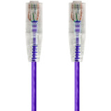 Monoprice SlimRun Cat6 28AWG UTP Ethernet Network Cable, 1ft Purple