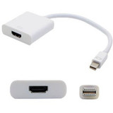 AddOn 5-Pack of 8in Mini-DisplayPort Male to HDMI Female White Adapter Cables