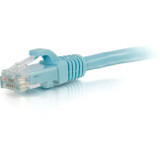 C2G 1ft Cat6a Snagless Unshielded (UTP) Network Patch Ethernet Cable-Aqua