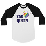 LGBT Yas Queen Rainbow Heart Bkwt Baseball