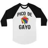 LGBT Pico De Gayo Rainbow Bkwt Baseball