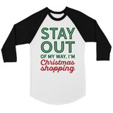 Christmas Shopping BKWT Mens Baseball Shirt