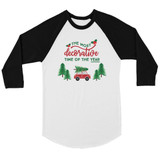 Decorative Christmas Time BKWT Womens Baseball Shirt