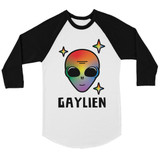 LGBT Gaylien Rainbow Alien Bkwt Baseball
