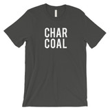 Charcoal Letters Mens Dark Gray T-Shirt