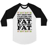 Getting Fat Christmas BKWT Womens Baseball Shirt