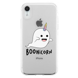 Boonicorn Halloween Ghost Unicorn Clear Phone Case