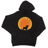 Moon French Bulldog Halloween Costume Funny Unisex Pullover Hoodie