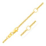 Double Extendable Cable Chain in 14k Yellow Gold (1.9mm)