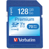 Verbatim 128GB Premium SDXC Memory Card, UHS-I Class 10