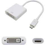 AddOn 5-Pack of 9in USB 3.1 (C) Male to DVI-I (29 pin) Female White Video Adapters