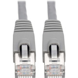 Tripp Lite Cat6a Snagless Shielded STP Patch Cable 10G, PoE, Gray M/M 5ft