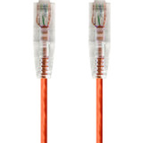 Monoprice SlimRun Cat6 28AWG UTP Ethernet Network Cable, 7ft Orange