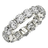 Round Cut Lab Grown Diamond Eternity Ring in 14k White Gold (5 cttw FG/VS2) - RJ30580-6