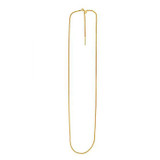 Endless Adjustable Wheat Chain in 14k Yellow Gold (1.1mm)