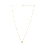 14k Yellow Gold MOP Evil Eye Necklace