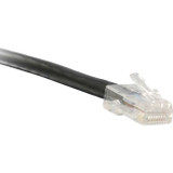 ENET Cat6 Black 25 Foot Non-Booted (No Boot) (UTP) High-Quality Network Patch Cable RJ45 to RJ45 - 25Ft