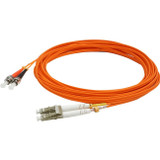AddOn 2m LC (Male) to ST (Male) Orange OM1 Duplex Fiber TAA Compliant OFNR (Riser-Rated) Patch Cable