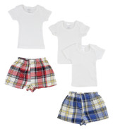 Infant T-shirts And Boxer Shorts - BLTCS_0218NB