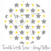12"x12" Permanent Patterned Vinyl - Twinkly Little Star - Grey/Yellow