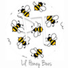 Patterned Heat Transfer Vinyl - Lil' Honey Bees