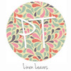 12"x12" Permanent Patterned Vinyl - Linen Leaves