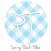 12"x12" Permanent Patterned Vinyl - Spring Plaid - Blue