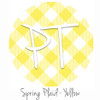 12"x12" Permanent Patterned Vinyl - Spring Plaid - Yellow