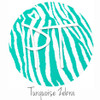 12"x12" Permanent Patterned Vinyl - Zebra - Turquoise
