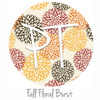 12"x12" Patterned Heat Transfer Vinyl - Fall Floral Burst