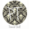 12"x12" Permanent Patterned Vinyl - Damask Skulls