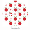 12"x12" Patterned Heat Transfer Vinyl - Ornaments